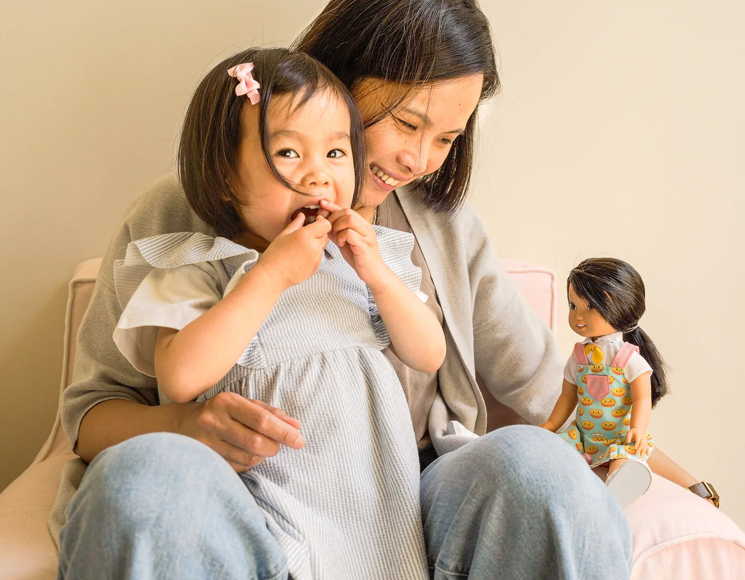Asian-American daughter with mother