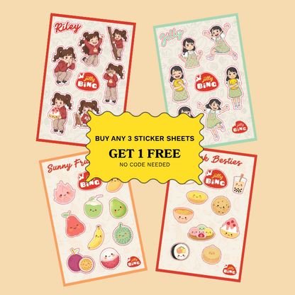 Jilly Bing Sticker Bundle ✨ Buy 3, Get 1 Free