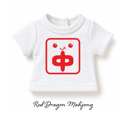 Jilly Bing Red Dragon T-Shirt for 14-inch dolls featuring a cute red lantern design inspired by the Mid-Autumn Festival.