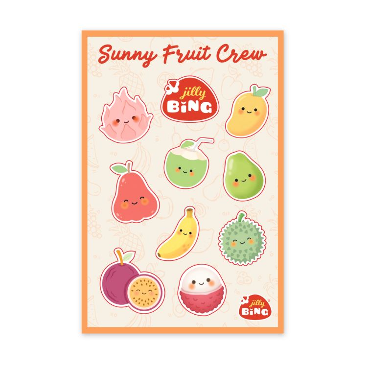 Sunny Fruit Crew Stickers
